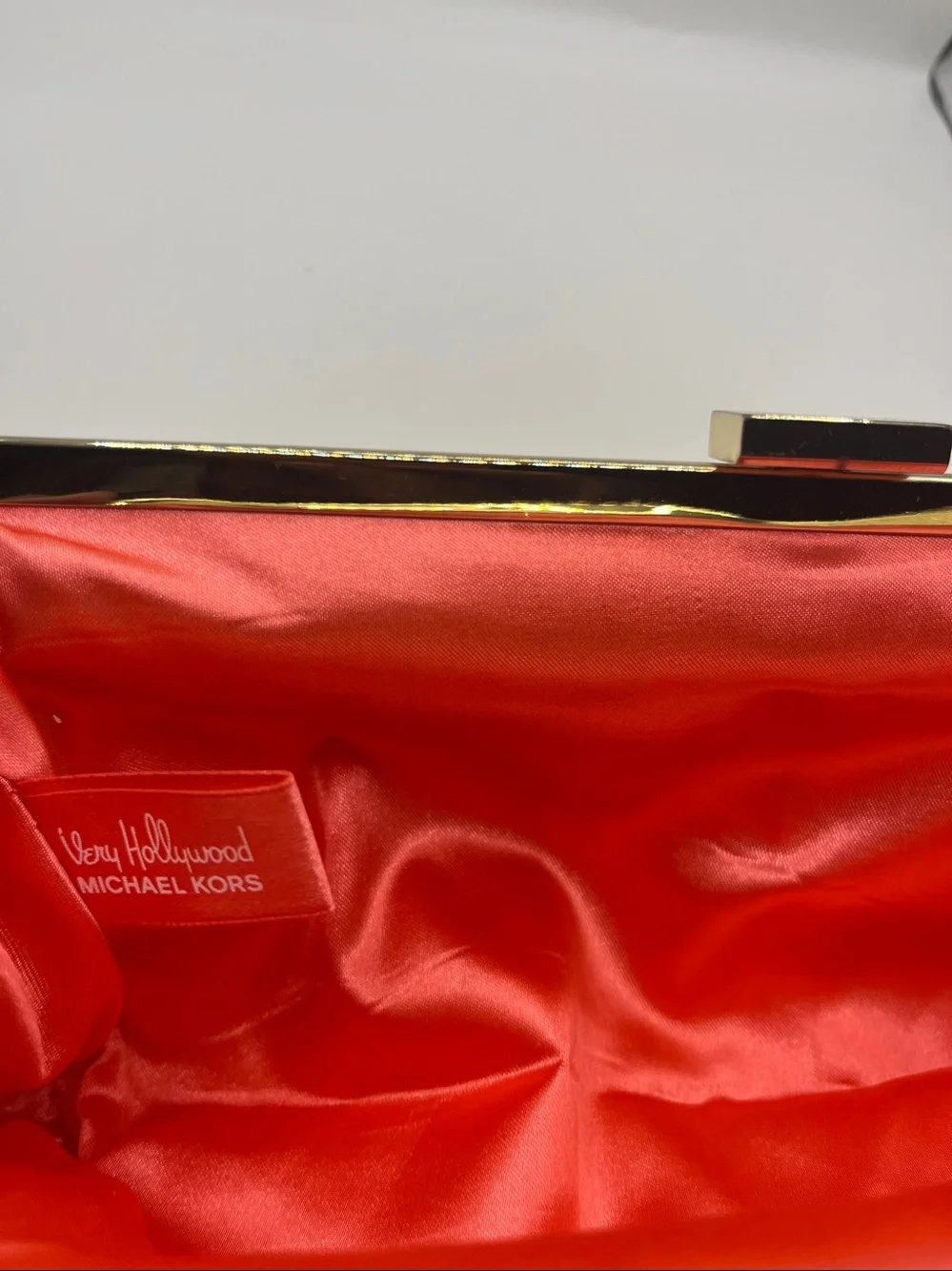 Michael Kors Very Hollywood Gold Clutch Purse